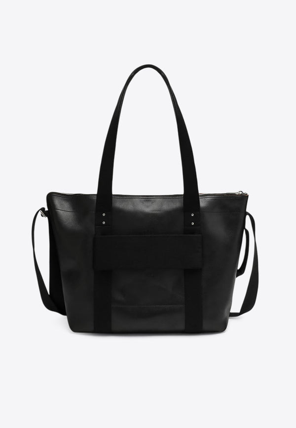 Rick Owens Trolley Leather Tote Bag Black RA02E0761LGET/R_RICKO-0909