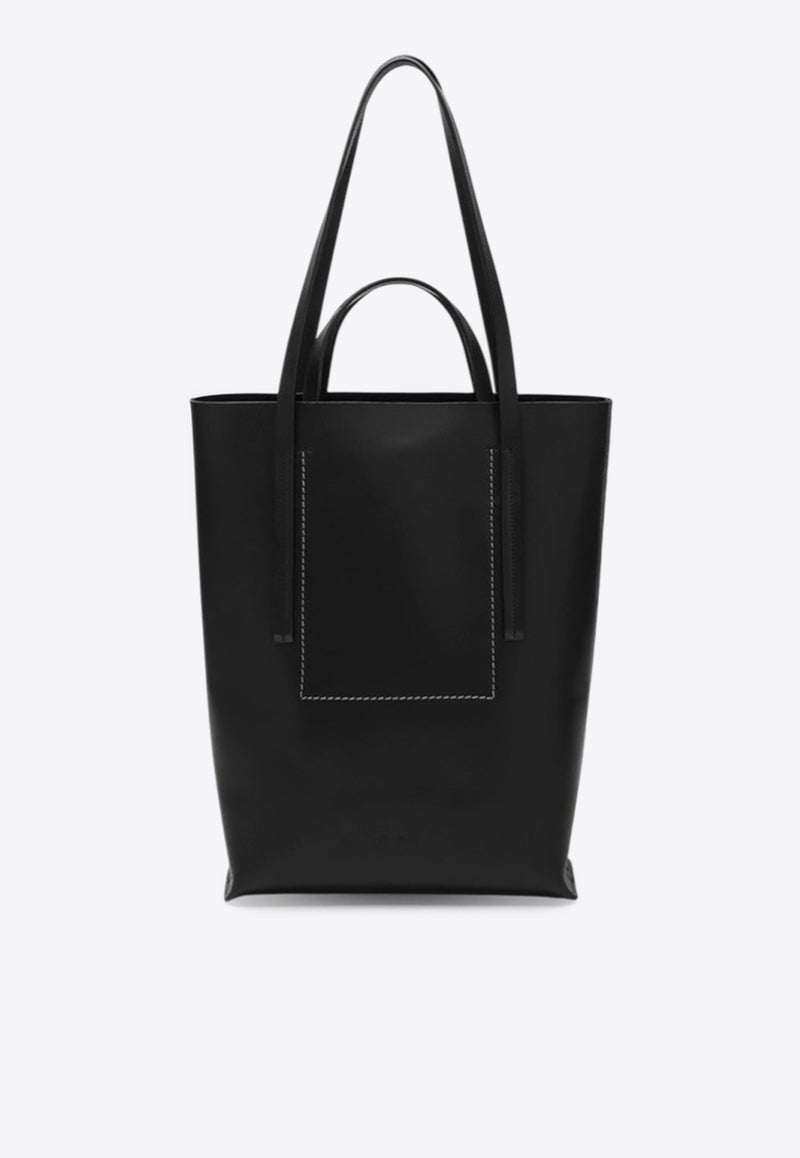 Rick Owens Medium Leather Tote Bag Black RA02E0763LGE/R_RICKO-09