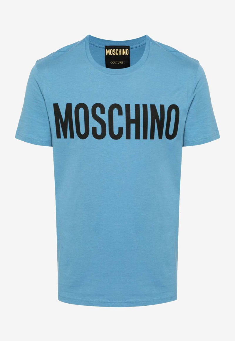 Moschino Logo Print Short-Sleeved T-shirt RA070170411294 1294 Blue