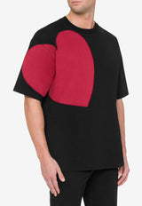 Moschino Heart Print Short-Sleeved T-shirt RA071670412555 2555 Black