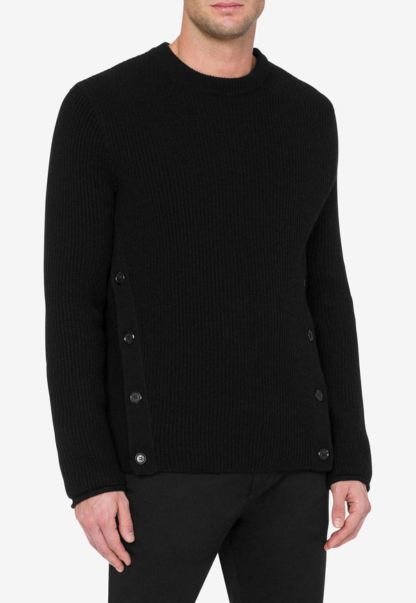 Moschino Rib-Knit Wool Sweater RA091770020555 0555 Black