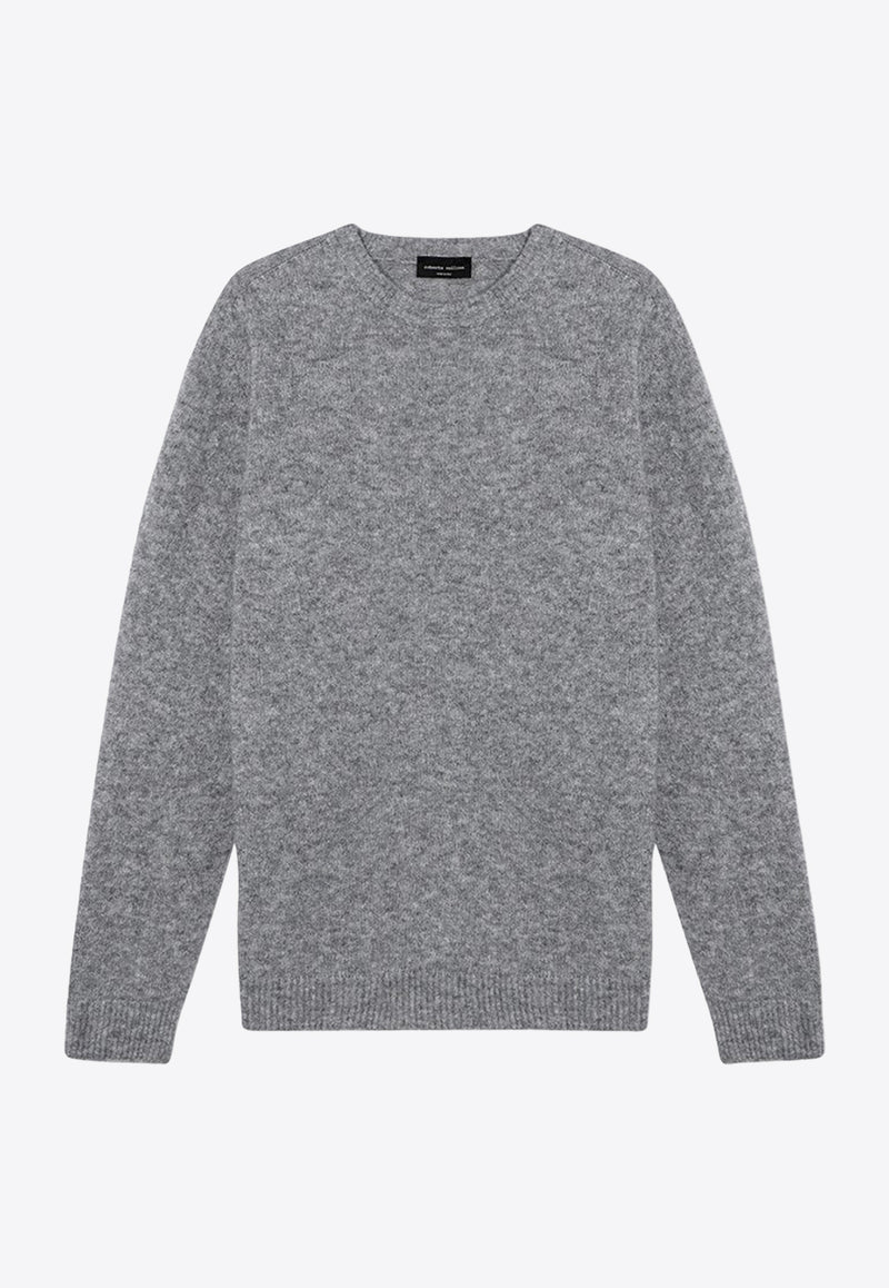 Roberto Collina Wool and Cashmere Crewneck Sweater Gray RA32001RA32/P_ROBER-18