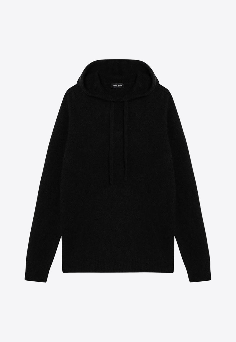 Roberto Collina Cashmere and Silk Hooded Sweatshirt  Black RA32007RA32/P_ROBER-09