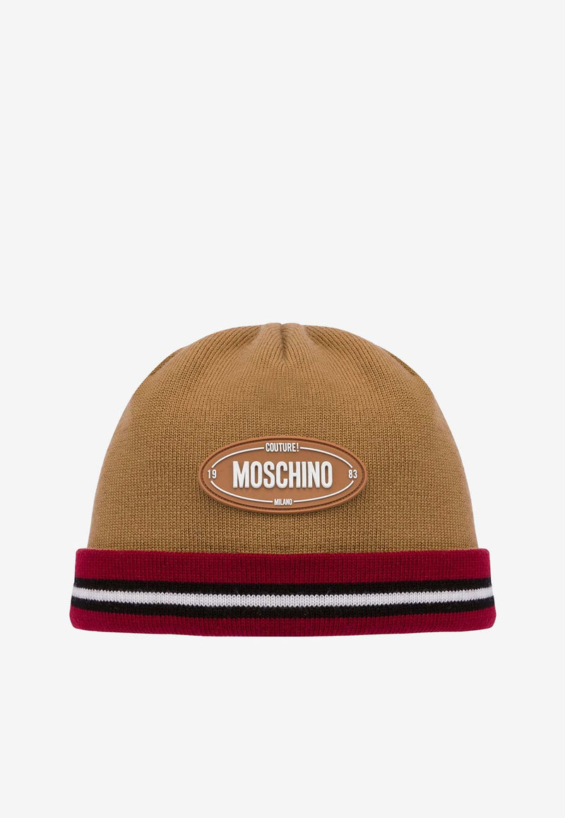 Moschino Logo Wool Beanie RA360370001085 1085 Brown