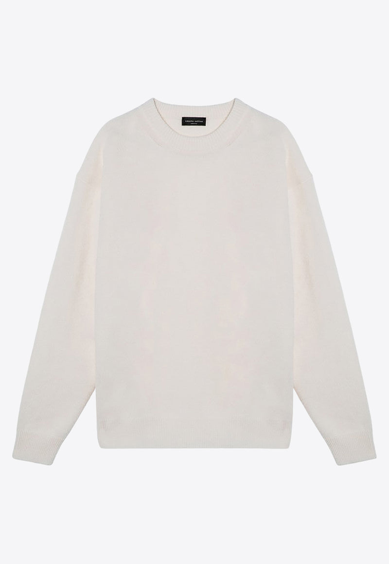 Roberto Collina Merino Wool Crewneck Sweater White RA37401RA37/P_ROBER-02