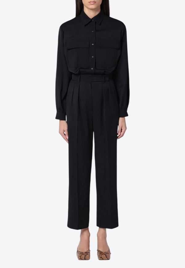 Max Mara Ragusa Wool Buttoned Jumpsuit Black RAGUSACO/P_MAXM-003