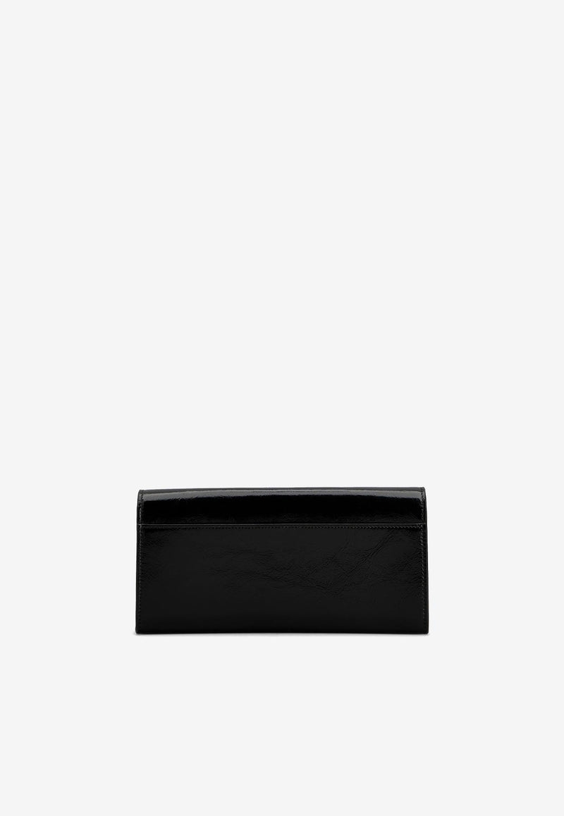 Roger Vivier Belle Vivier Patent Leather Chain Clutch Black RAWAWSB4400UKP/R_ROGVI-B999