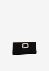 Roger Vivier Pilgrim Satin Clutch Bag Black RBWABDD0220RS0 B999