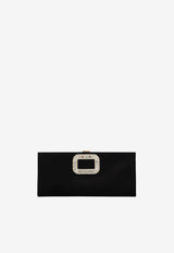 Roger Vivier Pilgrim Satin Clutch Bag Black RBWABDD0220RS0 B999
