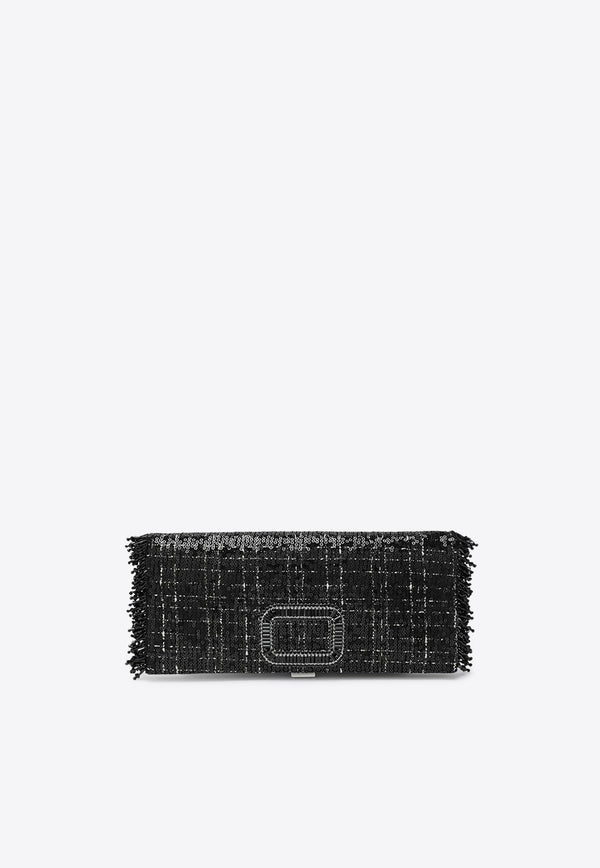 Roger Vivier Pilgrim Sequined Clutch Bag  Black RBWABDD0231ULR/R_ROGVI-B999