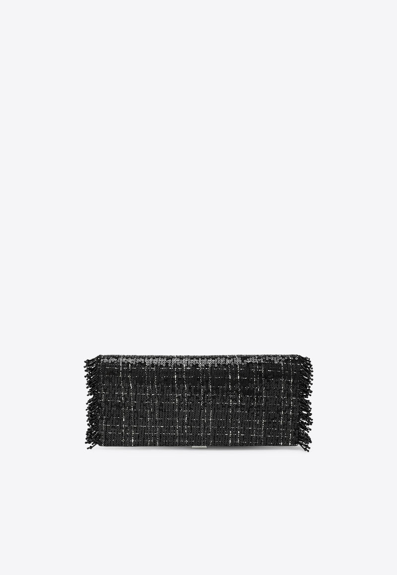 Roger Vivier Pilgrim Sequined Clutch Bag  Black RBWABDD0231ULR/R_ROGVI-B999