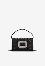 Roger Vivier Micro Pilgrim Top Handle Bag in Satin Black RBWABDH5000RS0 B999