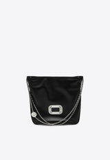 Roger Vivier Mini Pilgrim Nappa Leather Bucket Bag Black RBWABDK0100YDR/R_ROGVI-B999