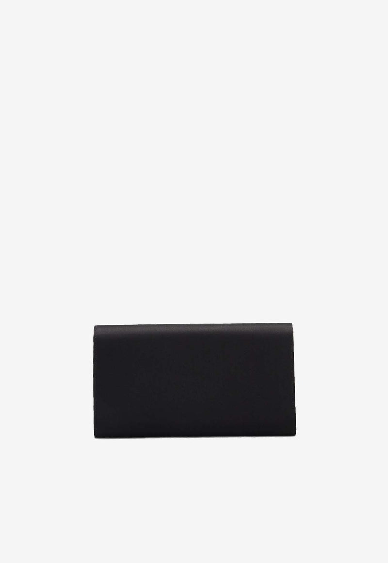 Roger Vivier Pilgrim Satin Clutch Bag Black RBWAMCD0200RS0/S_ROGVI-B999