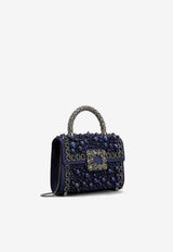 Roger Vivier Mini Jewel Efflorescence Lapis Lazuli Top Handle Bag Navy RBWAMFCC103RS0 U807