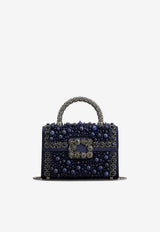 Roger Vivier Mini Jewel Efflorescence Lapis Lazuli Top Handle Bag Navy RBWAMFCC103RS0 U807