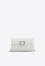 Efflorescence-Buckle Sequined Clutch Bag RBWAMFD0211TPVB001 B001