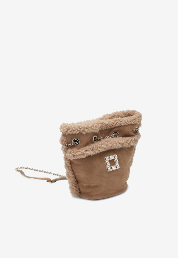 Roger Vivier Très Vivier Backpack in Suede and Shearling RBWANMG2100UPV/R_ROGVI-5P87