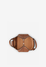 Roger Vivier Mini Viv' Choc Shopping Bag in Leather RBWAOGA0100QV7S018 S018 Brown