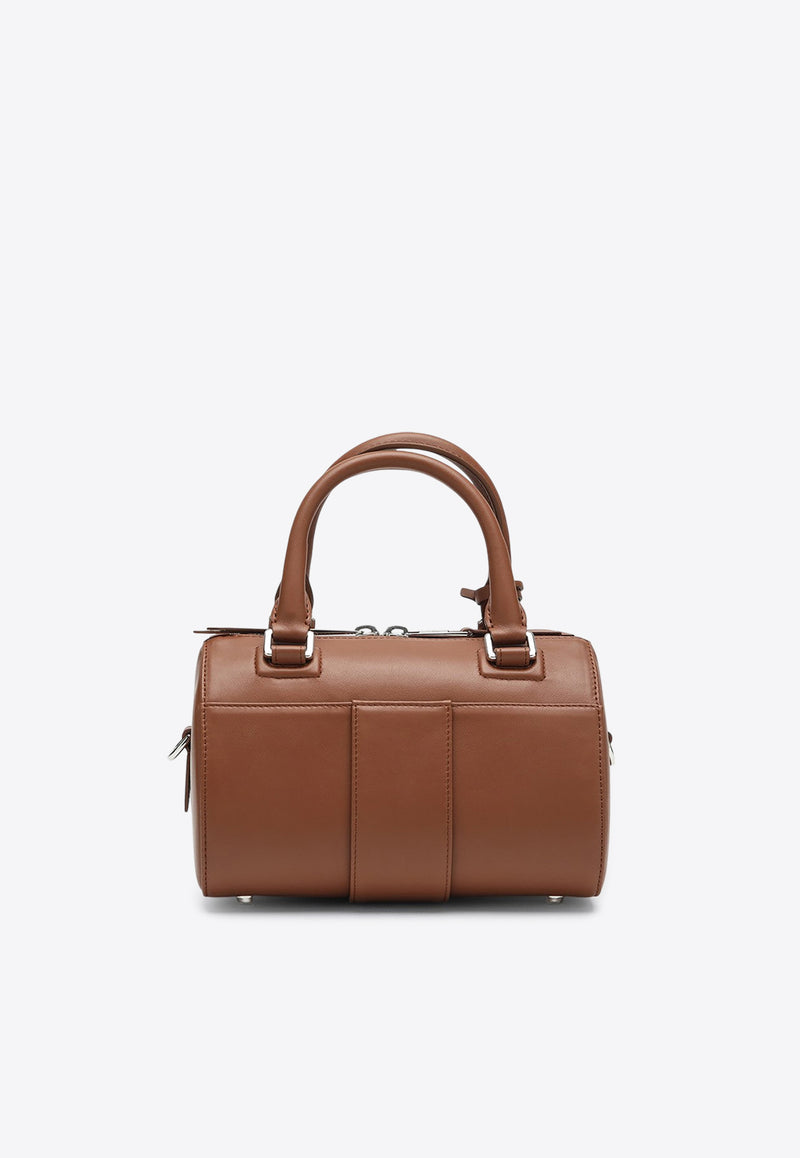 Roger Vivier Belle Vivier Leather Bowling Bag  Brown RBWAPAH0100UCT/Q_ROGVI-S018