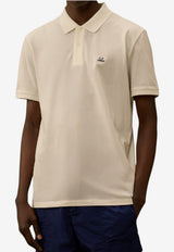 C.P. Company Embroidered Logo Polo T-shirt White RCCMPL721A005263W_WHITE