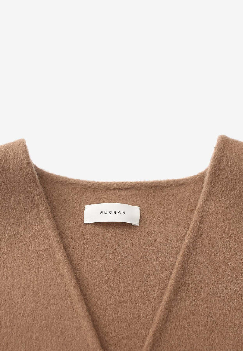 RUOHAN Cocoon Oversized Wool Coat Camel RE005AW25_CAMEL