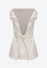 RUOHAN Kuva Open-Back Top Ivory RE009SS26_IVORY