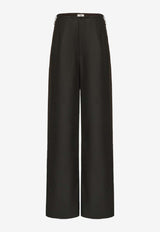 RUOHAN Ibo Wool-Blend Tailored Pants Dark Green RE015AW25_DARK GREEN