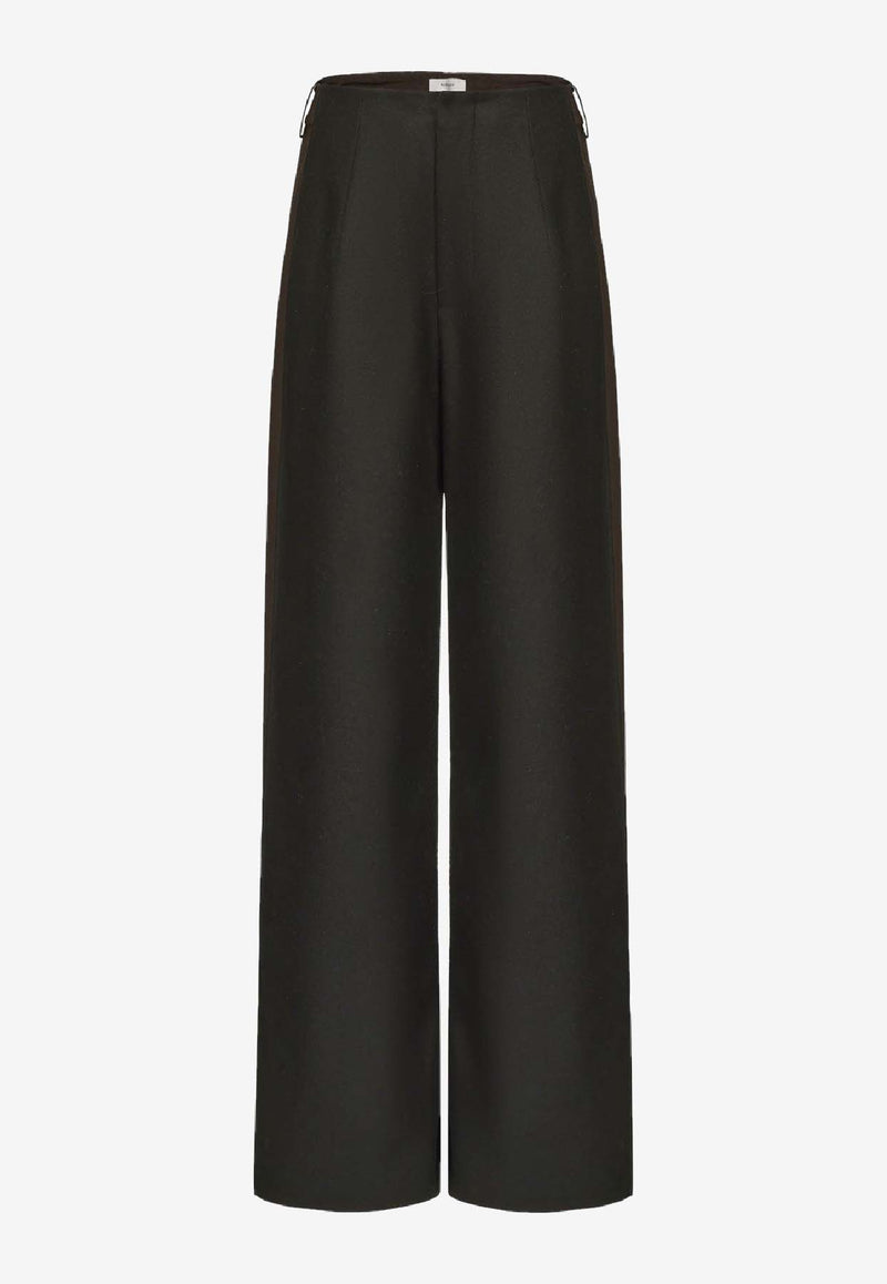 RUOHAN Ibo Wool-Blend Tailored Pants Dark Green RE015AW25_DARK GREEN