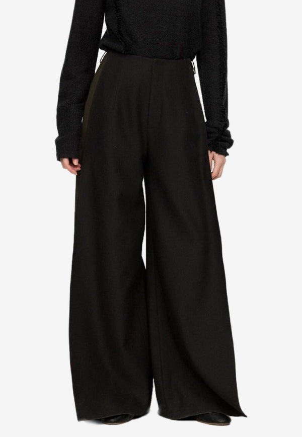 RUOHAN Ibo Wool-Blend Tailored Pants Dark Green RE015AW25_DARK GREEN