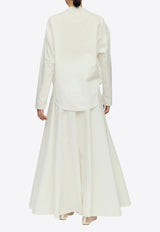 RUOHAN Arno V-neck Blouse White RE019SS26_WHITE