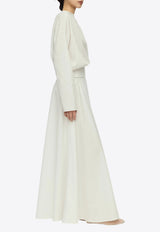 RUOHAN Homa Wool and Cashmere Maxi Skirt White RE022SS26(EU)_WHITE