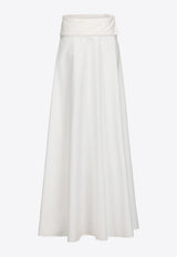 RUOHAN Homa Wool and Cashmere Maxi Skirt White RE022SS26(EU)_WHITE