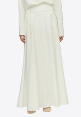 RUOHAN Homa Wool and Cashmere Maxi Skirt White RE022SS26(EU)_WHITE