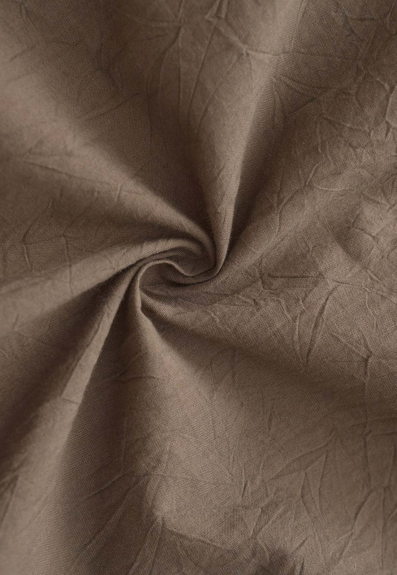 RUOHAN Gili Wrinkled Long-Sleeved Blouse Taupe RE023AW25_TAUPE