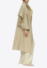 RUOHAN Nuri Wrinkled Trench Coat Beige RE032SS26_KHAKI
