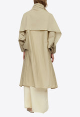 RUOHAN Nuri Wrinkled Trench Coat Beige RE032SS26_KHAKI