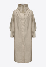 RUOHAN Nuri Wrinkled Trench Coat Beige RE032SS26_KHAKI