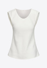 RUOHAN Yora Textured Linen Top White RE037SS26_WHITE