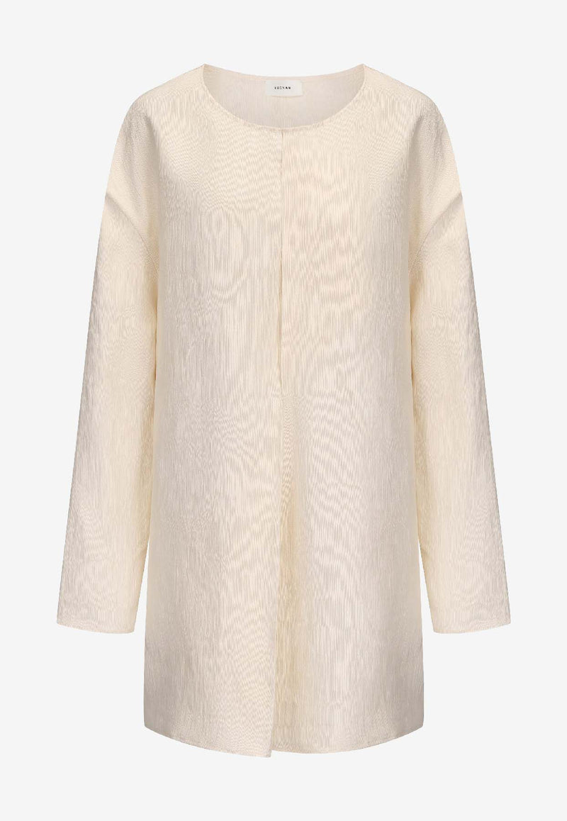 RUOHAN Lamu Long-Sleeved Top Cream RE038AW25_CREAM