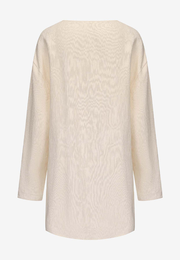 RUOHAN Lamu Long-Sleeved Top Cream RE038AW25_CREAM