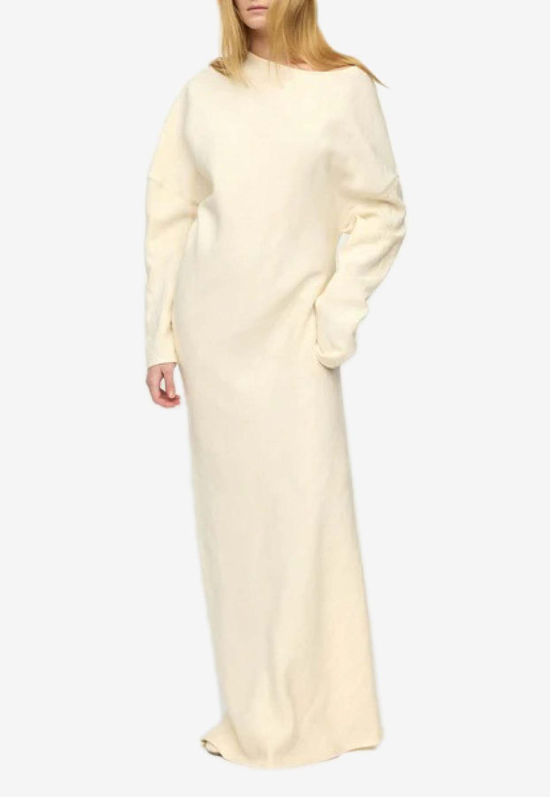 RUOHAN Cobia Asymmetric Maxi Dress Cream RE039AW25_CREAM