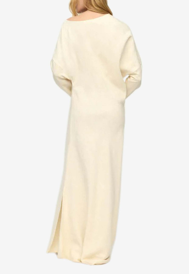 RUOHAN Cobia Asymmetric Maxi Dress Cream RE039AW25_CREAM