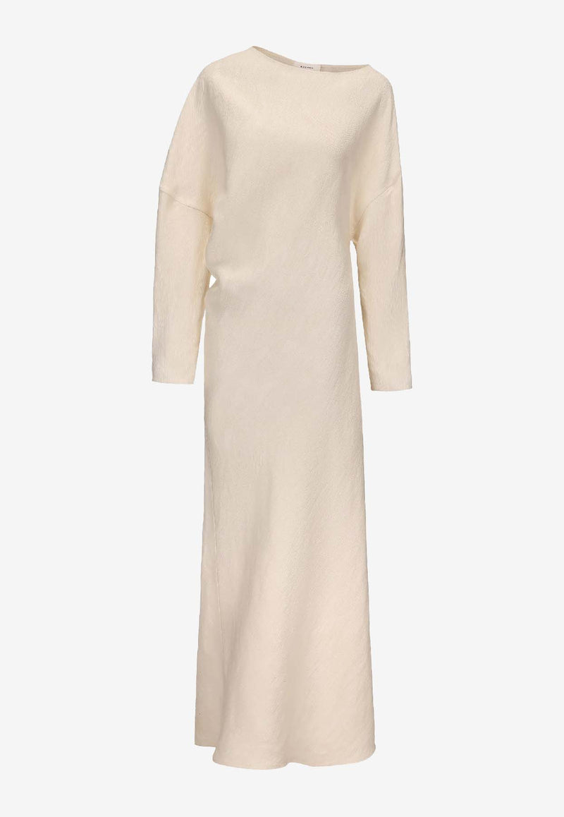 RUOHAN Cobia Asymmetric Maxi Dress Cream RE039AW25_CREAM