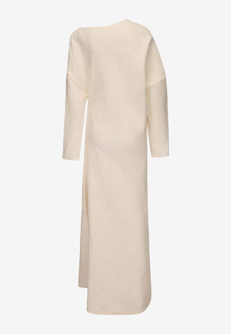 RUOHAN Cobia Asymmetric Maxi Dress Cream RE039AW25_CREAM