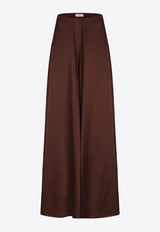 RUOHAN Hadia Wide-Leg Silk Pants Brown RE066SS26(EU)_BROWN
