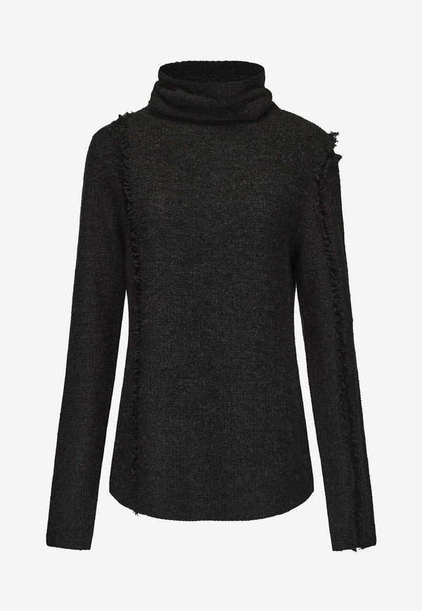 RUOHAN Iona Turtleneck Silk and Cashmere Sweater Gray RE076AW25_DARK GREY