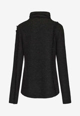 RUOHAN Iona Turtleneck Silk and Cashmere Sweater Gray RE076AW25_DARK GREY