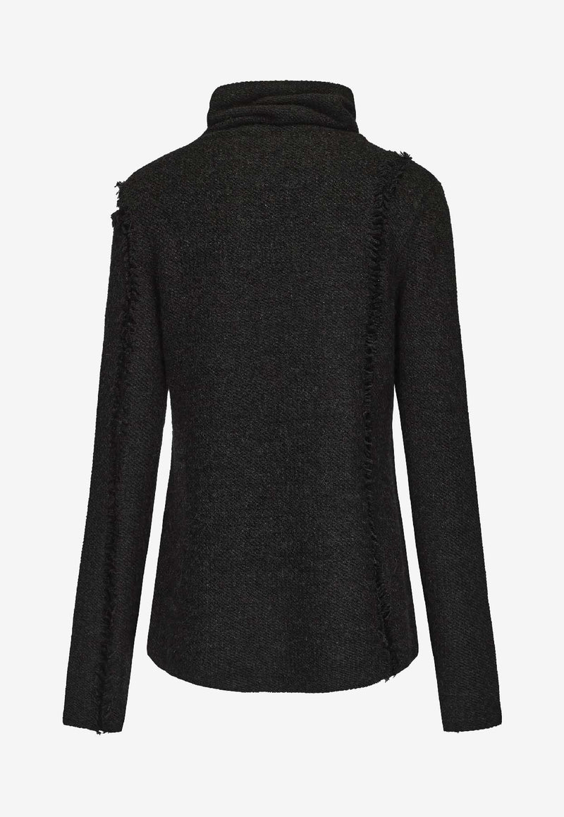 RUOHAN Iona Turtleneck Silk and Cashmere Sweater Gray RE076AW25_DARK GREY
