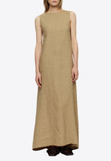 RUOHAN Auma Linen Maxi Dress Khaki RE098SS26(EU)_KHAKI
